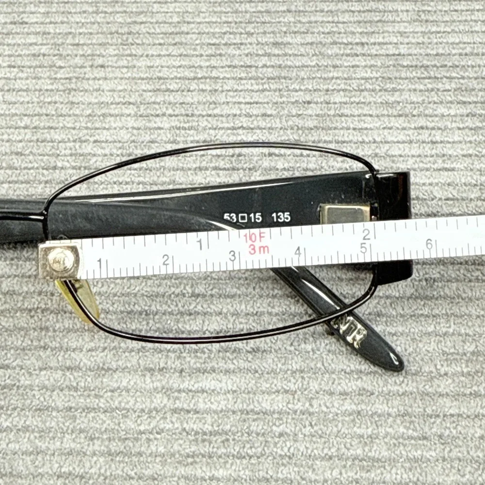 Nina Ricci NR2255 Black Oval Eyeglasses Metal Frames Womens Y2K